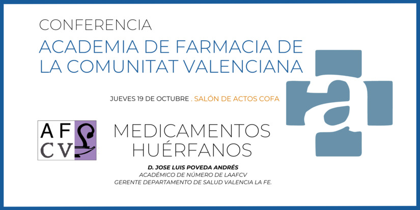 CONFERENCIA AFCV. MEDICAMENTOS HURFANOS. 19 DE OCTUBRE. 17:00H-19:00H